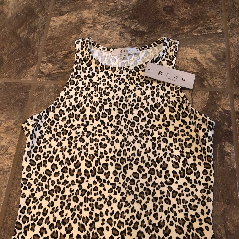 Cheetah print crop top